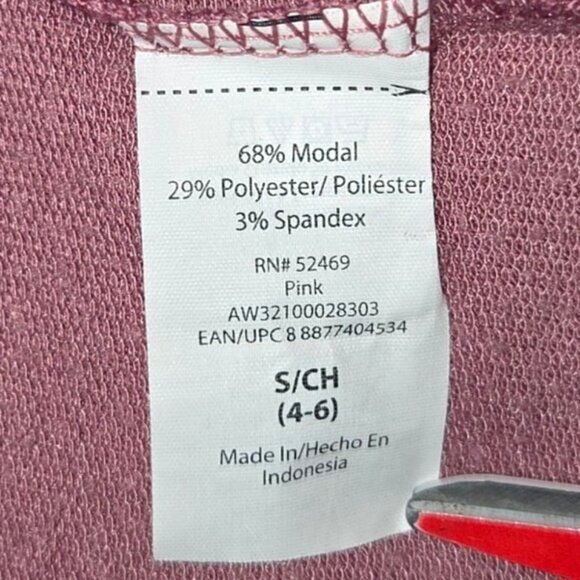 Athletic Works Womens Lightweight Hooded Long Sleeve Pullover Top Small Pink - Picture 6 of 6